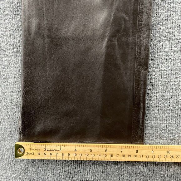 Cache Leather Pants Womens 2 Brown High Rise Bootcut Farm Ranch Western Casual - Picture 11 of 11